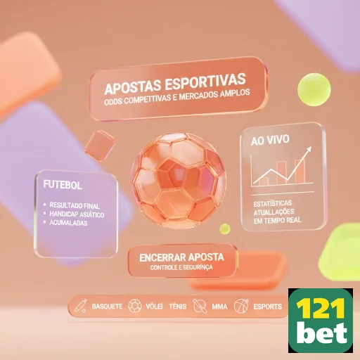 Interface do aplicativo 121bet para apostas esportivas no celular.