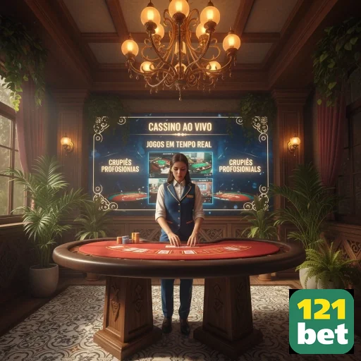 Acesso agil ao cassino ao vivo no 121bet, com crupiês.