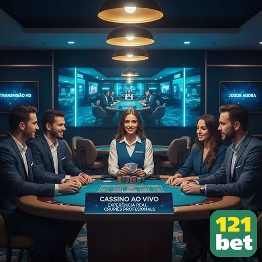 Jogadores e crupiê participam de jogos de slots na 121bet.