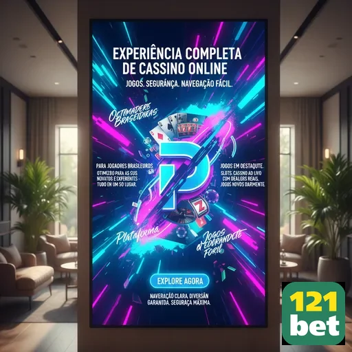 Promoção VIP da 121bet destacando cassino online e segurança.