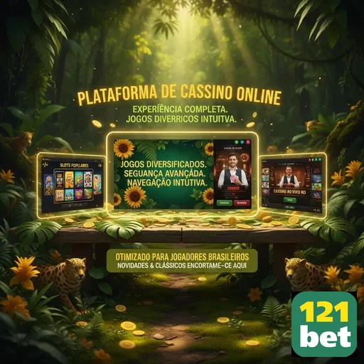 Imagem da plataforma de cassino online da 121bet com slots.