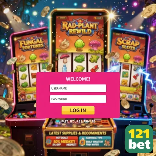 Tela da 121bet apresentando jogos de slots populares.