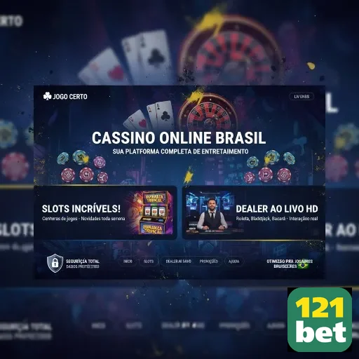 Tela de promoções da 121bet com bônus de cassino online.