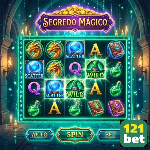 Jogos de slots 'Segredo Mágico' da 121bet com bônus.