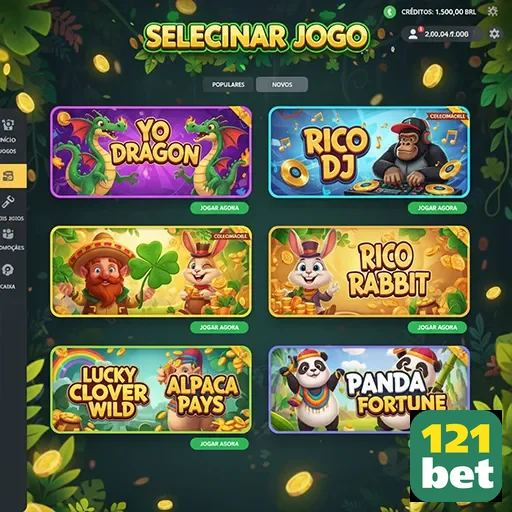121bet exibe variedade de slots com temas vibrantes e únicos.