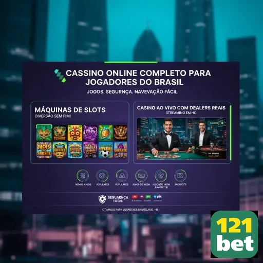 Interface de cassino online da 121bet para jogadores brasileiros.